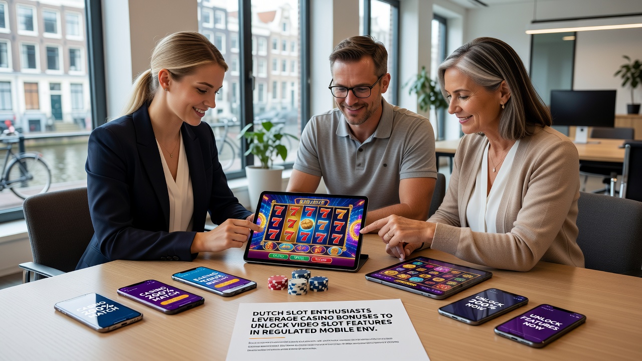 Close-up van een mobiele slot interface met geactiveerde bonus features en wild symbolen