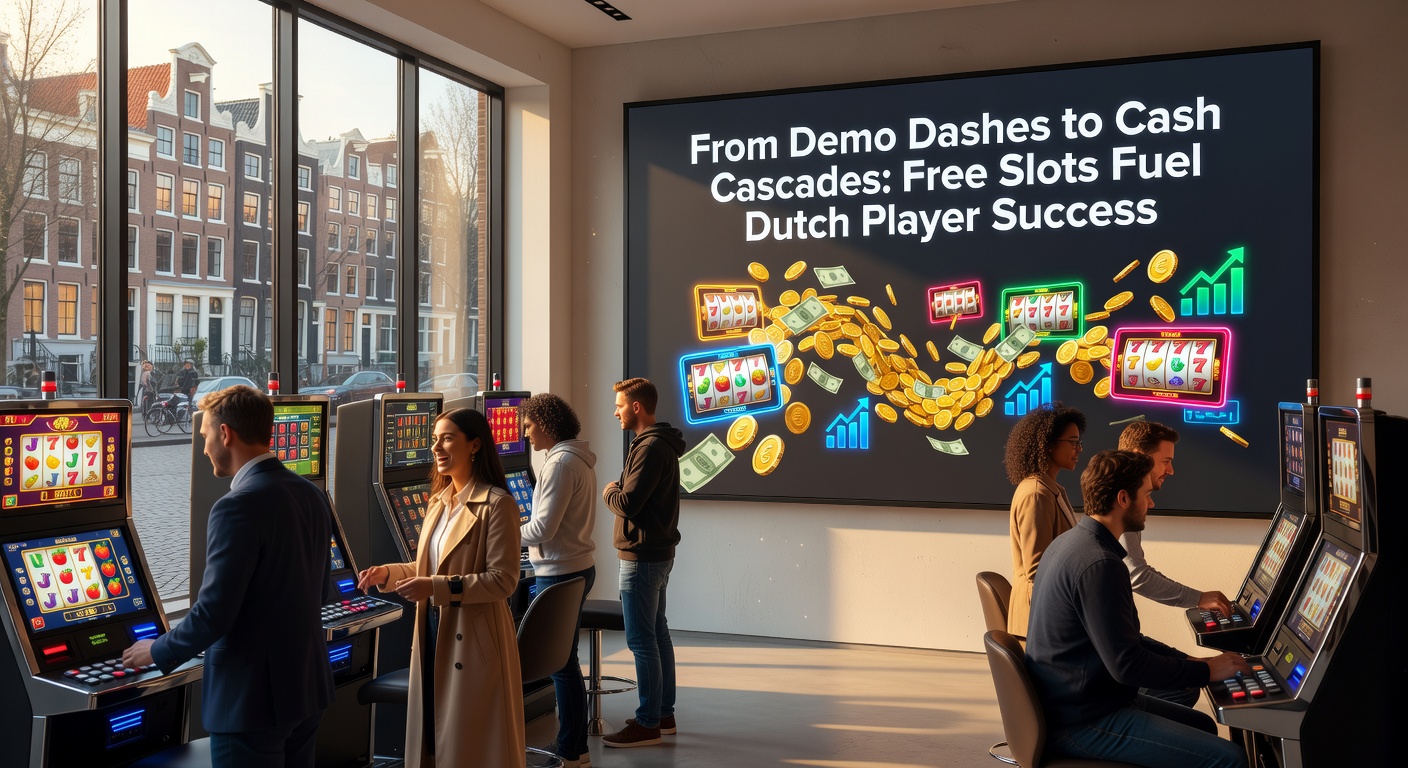 Grafiek met staafdiagrammen die de transitie van demo- naar cash-spelers tonen, met pieken in april 2026 en RTP-vergelijkingen tussen modi