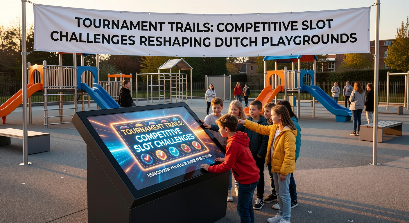 Spelers strijden in een bruisend slottoernooi bij een Nederlands online casino, met leaderboards en prijzen in beeld